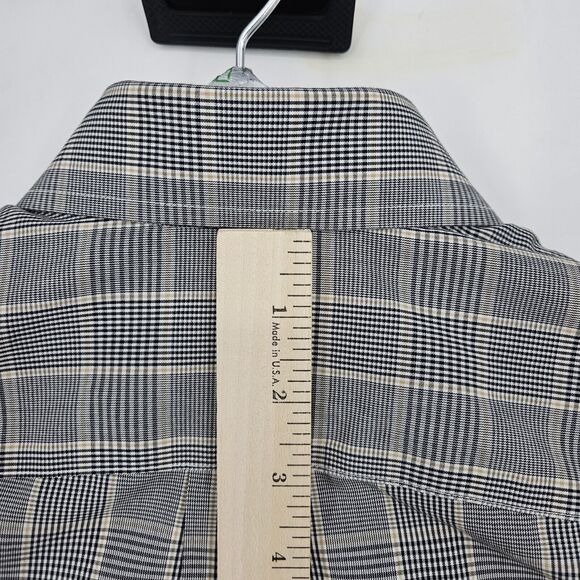 Roundtree‎ & Yorke Shirt Mens Small Black Brown EZ Gold Label Non Iron Button S - Picture 5 of 10